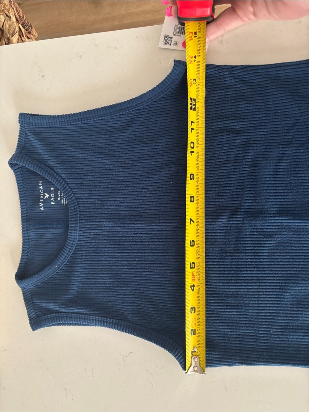 American Eagle Outfitters Navy Ribbed Muscle Tank - Picture 4 of 4